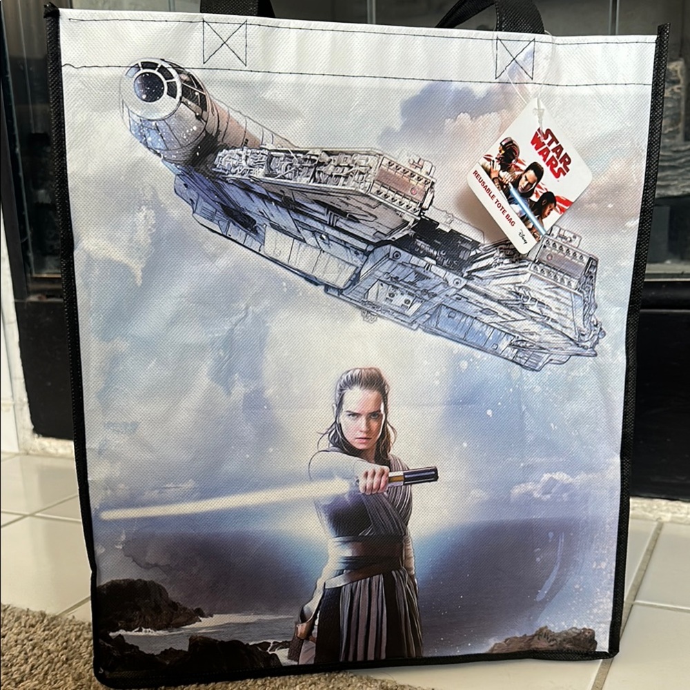 NWT Star Wars Black and Blue Tote Bag with Cinematic Design